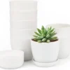 Plastic Planters Indoor Set of 8 Flower Plant Pots